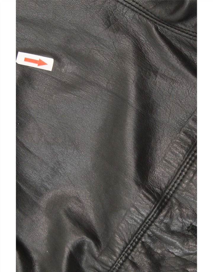 Lamatta Mens Leather Jacket IT 52 XL Black