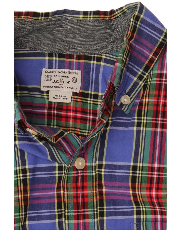 J. Crew Mens Shirt XS Blue Check Cotton