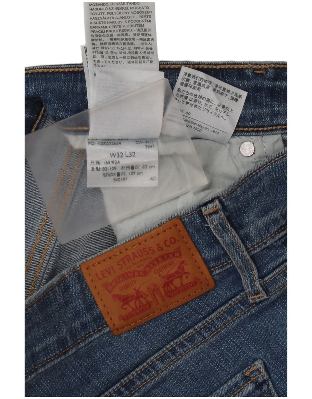Levi's Womens 715 Bootcut Jeans W32 L32 Blue Cotton