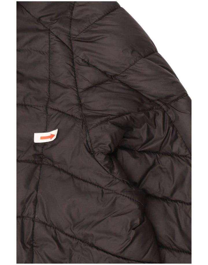 Fat Face Womens Hooded Padded Jacket UK 16 Large Black Nylon