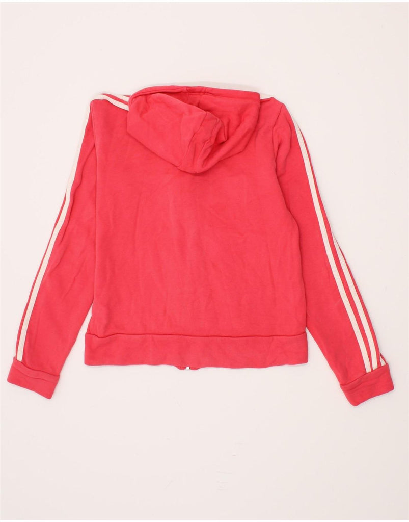 ADIDAS Girls Zip Hoodie Sweater 13-14 Years Red Cotton Vintage Adidas and Second-Hand Adidas from Messina Hembry 