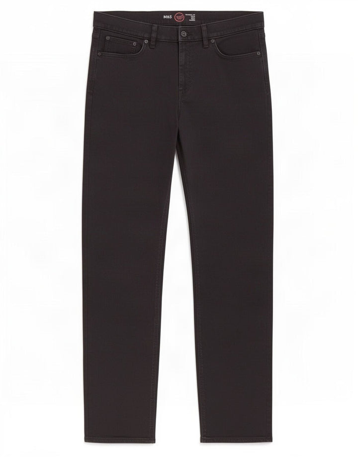 Marks & Spencer Mens Straight Jeans W36 L33 Black Cotton