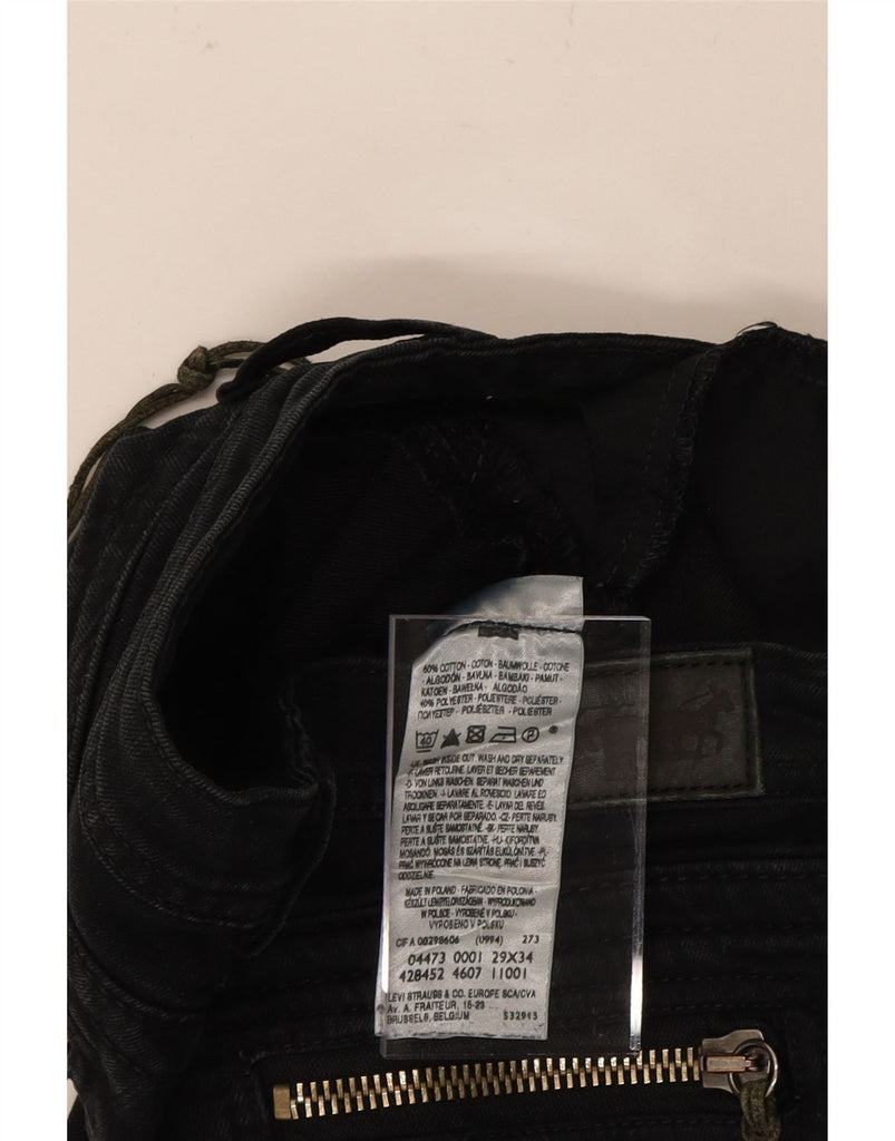 LEVI'S Womens Slim Jeans W29 L34 Black Cotton Vintage Levi's and Second-Hand Levi's from Messina Hembry 