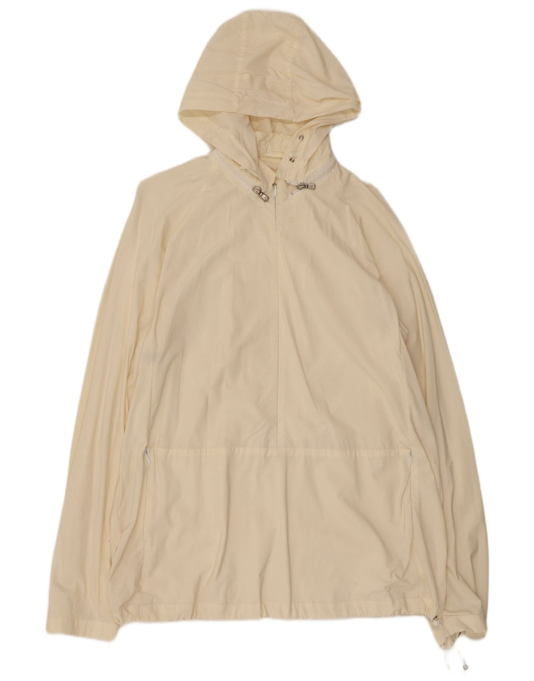 Allegri Womens Hooded Bomber Jacket UK 14 Large Off White