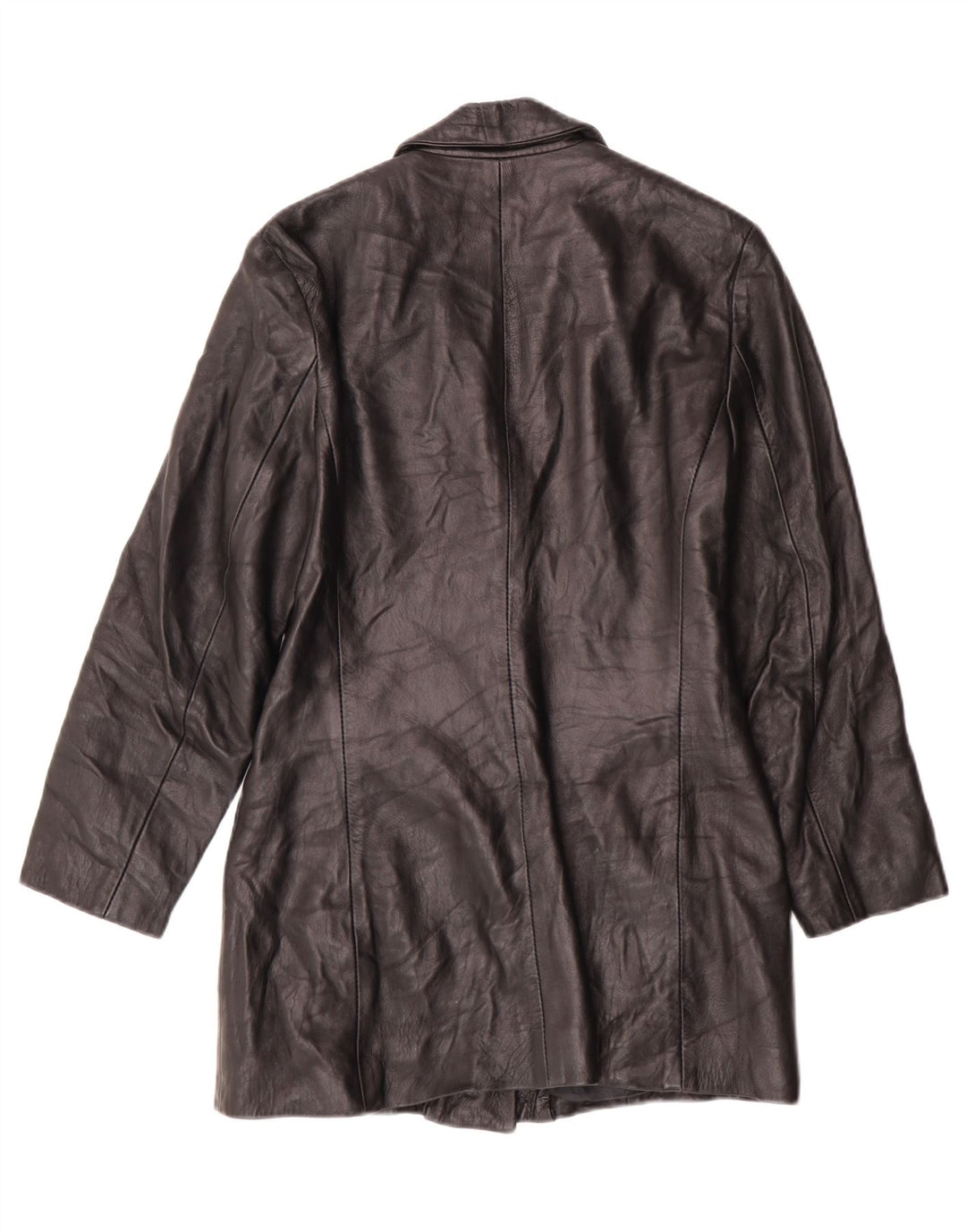 Vintage Womens Leather Jacket IT 44 Medium Black Classic