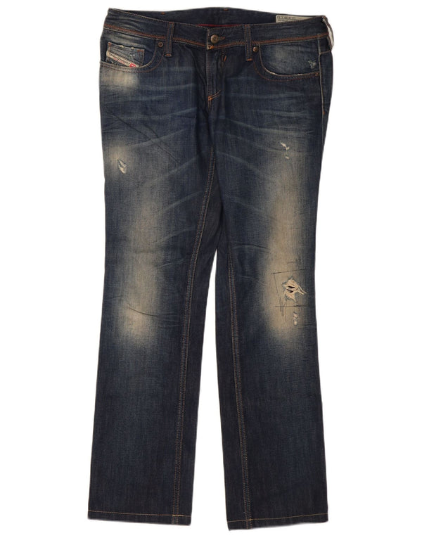 Diesel Womens Lowky Low Waist Regular Straight Jeans W29 L32 Navy Blue