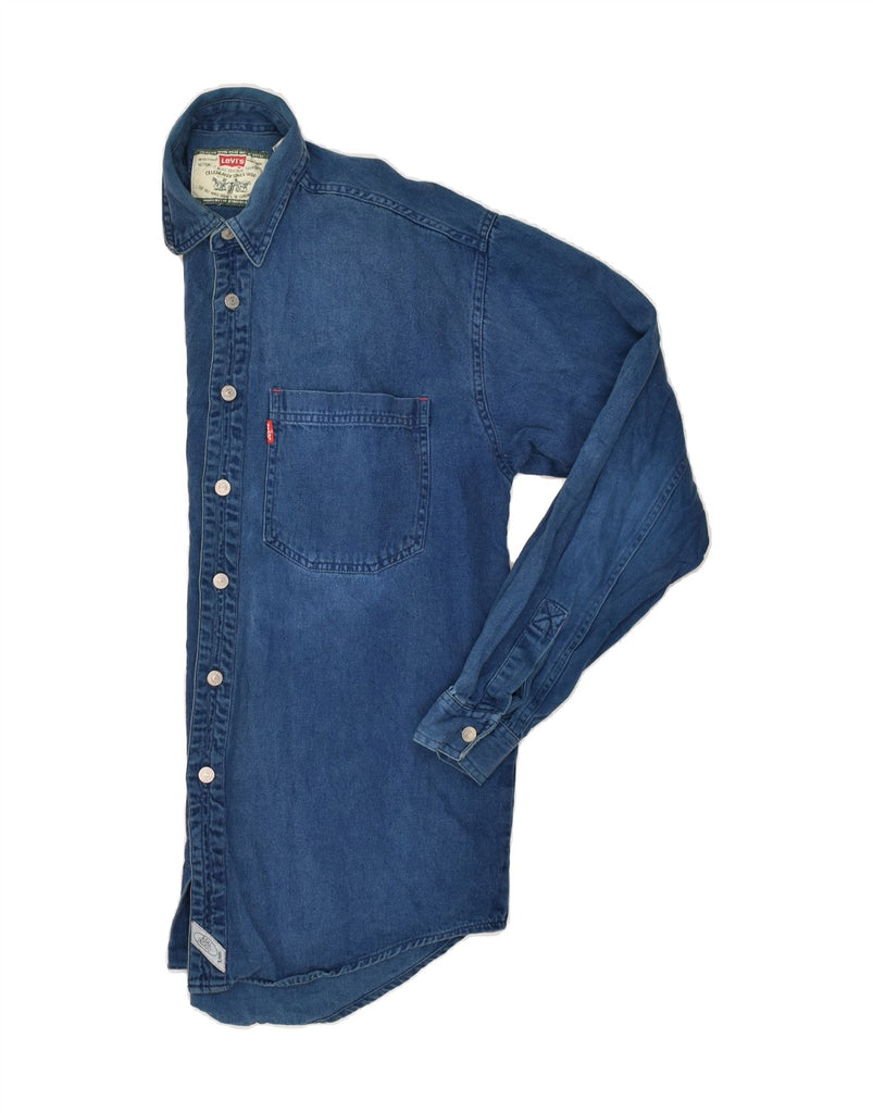 LEVI'S Mens Denim Shirt Small Blue Cotton | Vintage Levi's | Thrift | Second-Hand Levi's | Used Clothing | Messina Hembry 