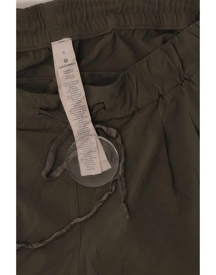 Lululemon Womens Sport Shorts US 6 Medium  Khaki Polyester