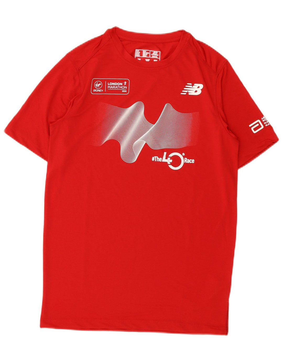 New Balance Mens Graphic T-Shirt Top XS Red Polyester