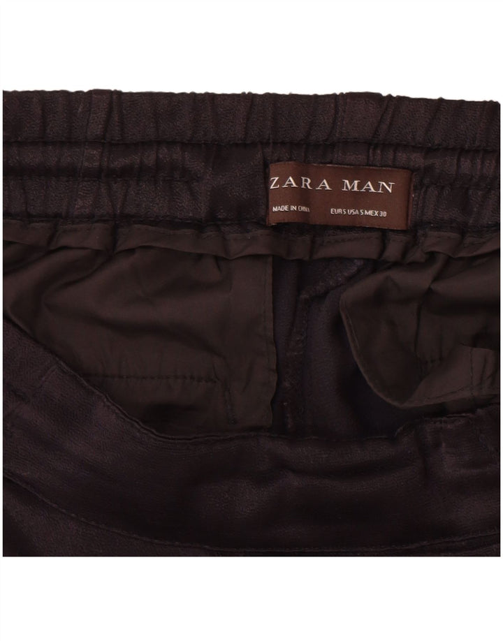 Zara Mens Straight Chino Trousers Small W30 L29 Black
