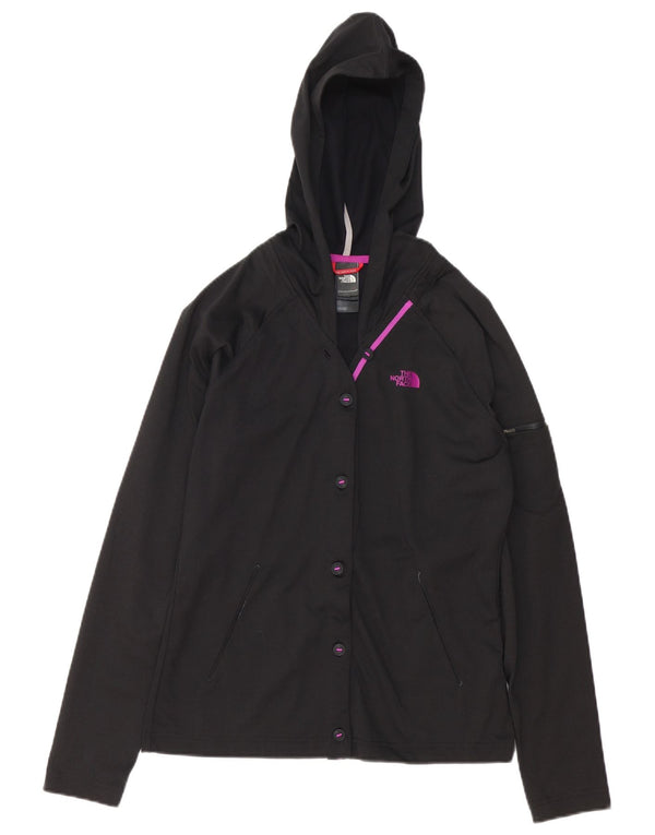 The North Face Womens Hooded Tracksuit Top Jacket UK 14 Medium Black