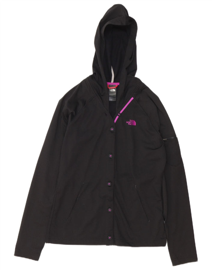 The North Face Womens Hooded Tracksuit Top Jacket UK 14 Medium Black