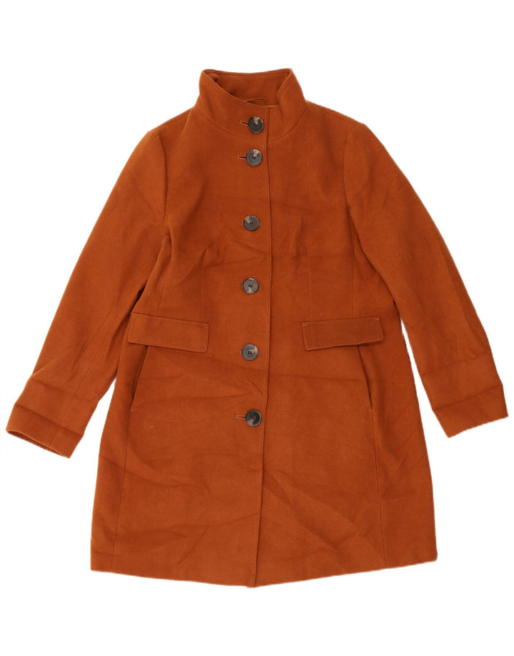 Marks & Spencer Womens Overcoat UK 16 Large Brown Polyester
