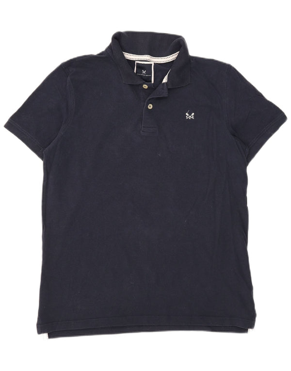 Crew Clothing Mens Polo Shirt Large Navy Blue Cotton
