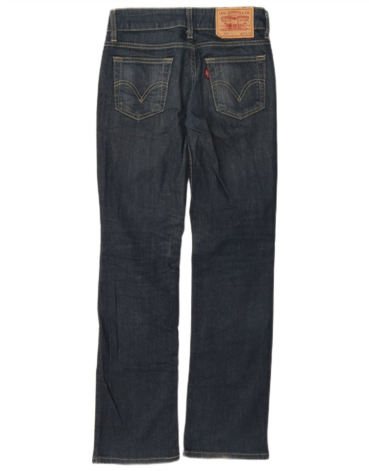 Levi's Womens Straight Jeans W26 L32 Navy Blue Cotton