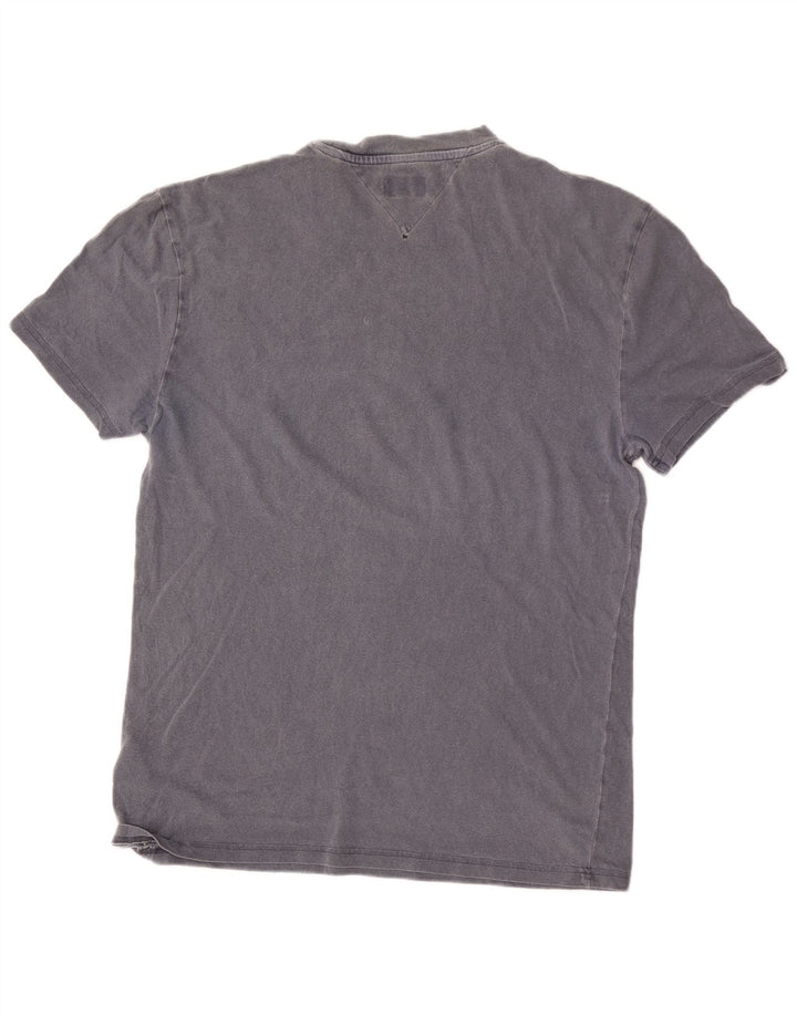 TOMMY HILFIGER Mens Graphic T-Shirt Top Medium Grey Cotton