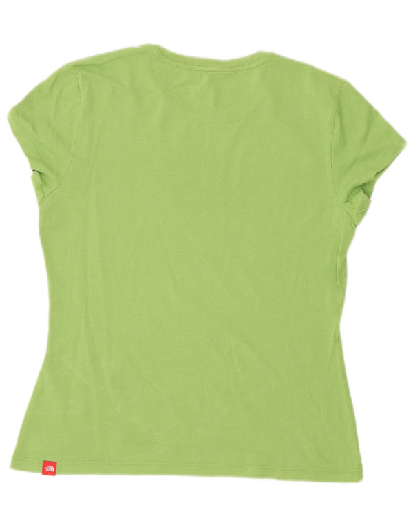 The North Face Womens Graphic T-Shirt Top UK 12 Medium Green Cotton