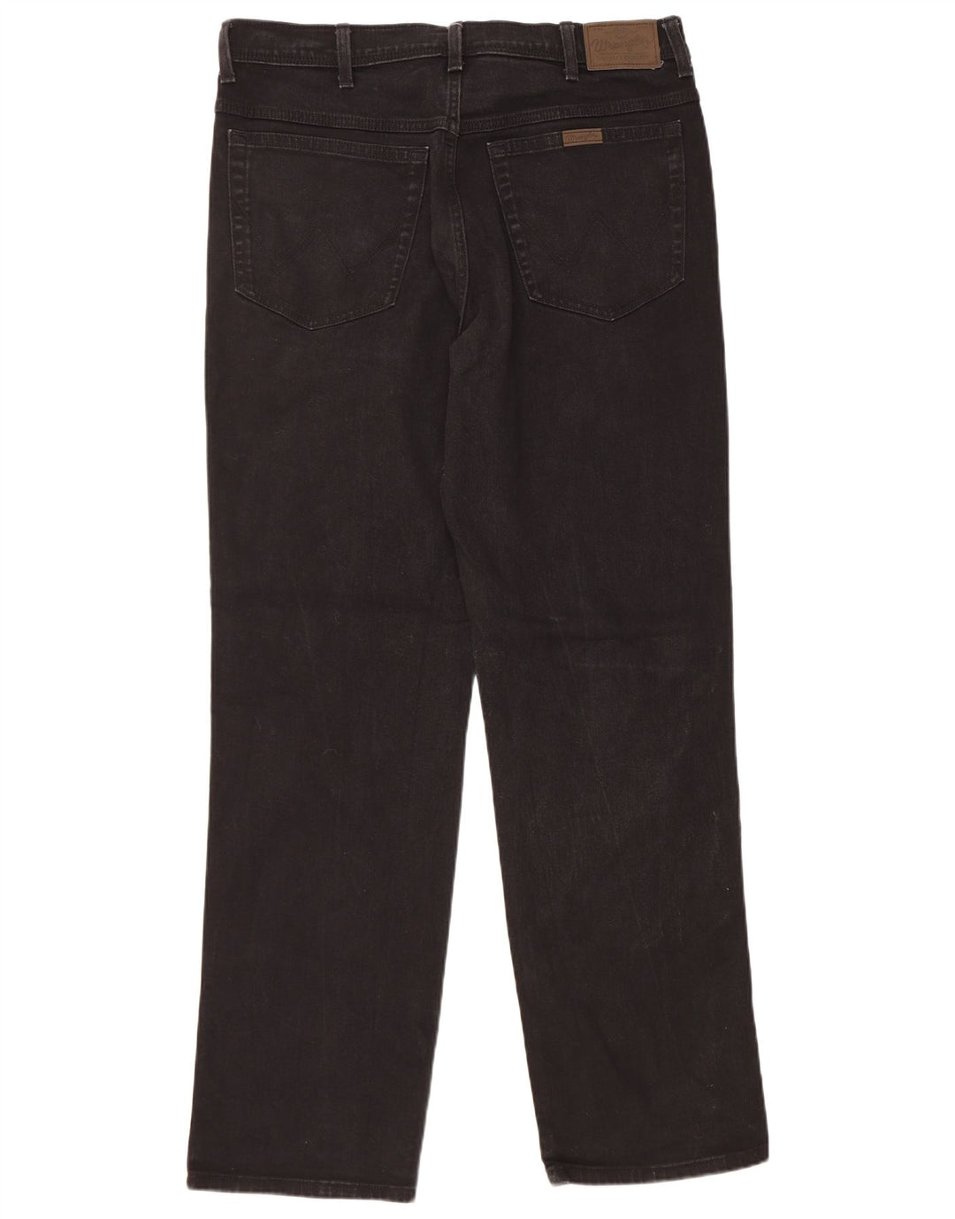 Wrangler Mens Regular Fit Straight Jeans W38 L34 Black Cotton
