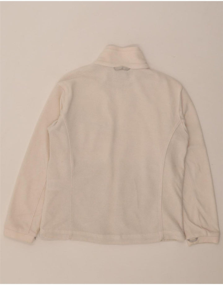Columbia Womens Liner Fleece Jacket UK 14 Medium White Polyester