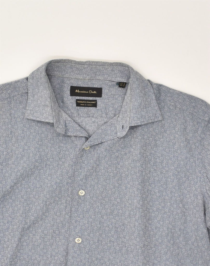 MASSIMO DUTTI Mens Shirt Medium Grey Floral | Vintage Massimo Dutti | Thrift | Second-Hand Massimo Dutti | Used Clothing | Messina Hembry 