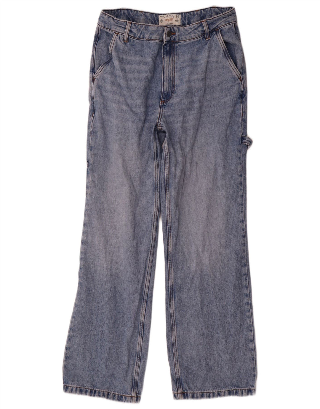 Fat Face Womens Cargo Loose Jeans UK 12 Medium W30 L31 Blue Cotton