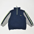 ARENA Womens Zip Neck Sweatshirt Jumper IT 44 Medium Navy Blue Colourblock | Vintage Arena | Thrift | Second-Hand Arena | Used Clothing | Messina Hembry 