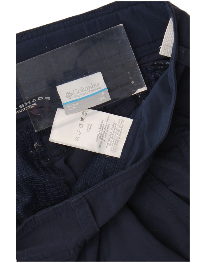 COLUMBIA Womens Straight Capri Trousers US 8 Medium W32 L21 Navy Blue