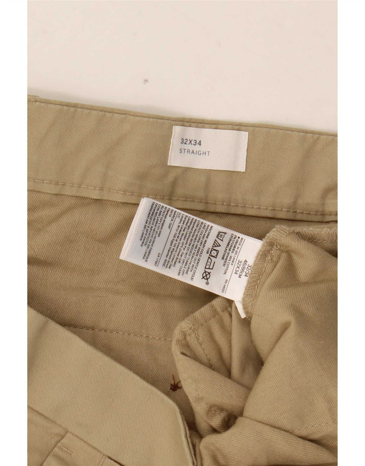 Gap Mens Slim Chino Trousers W32 L34 Beige Cotton