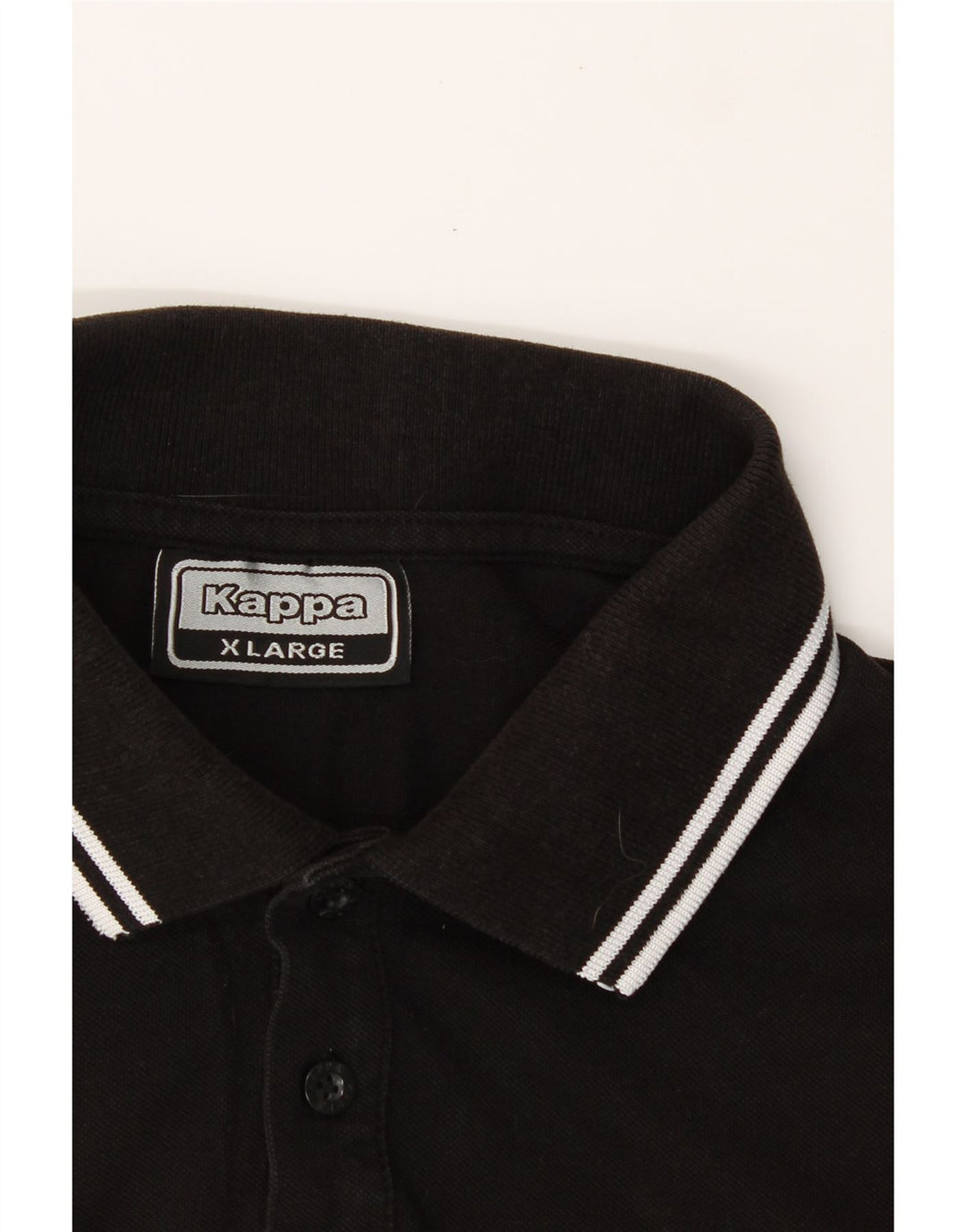 KAPPA Mens Polo Shirt XL Black Cotton Vintage Kappa and Second-Hand Kappa from Messina Hembry 