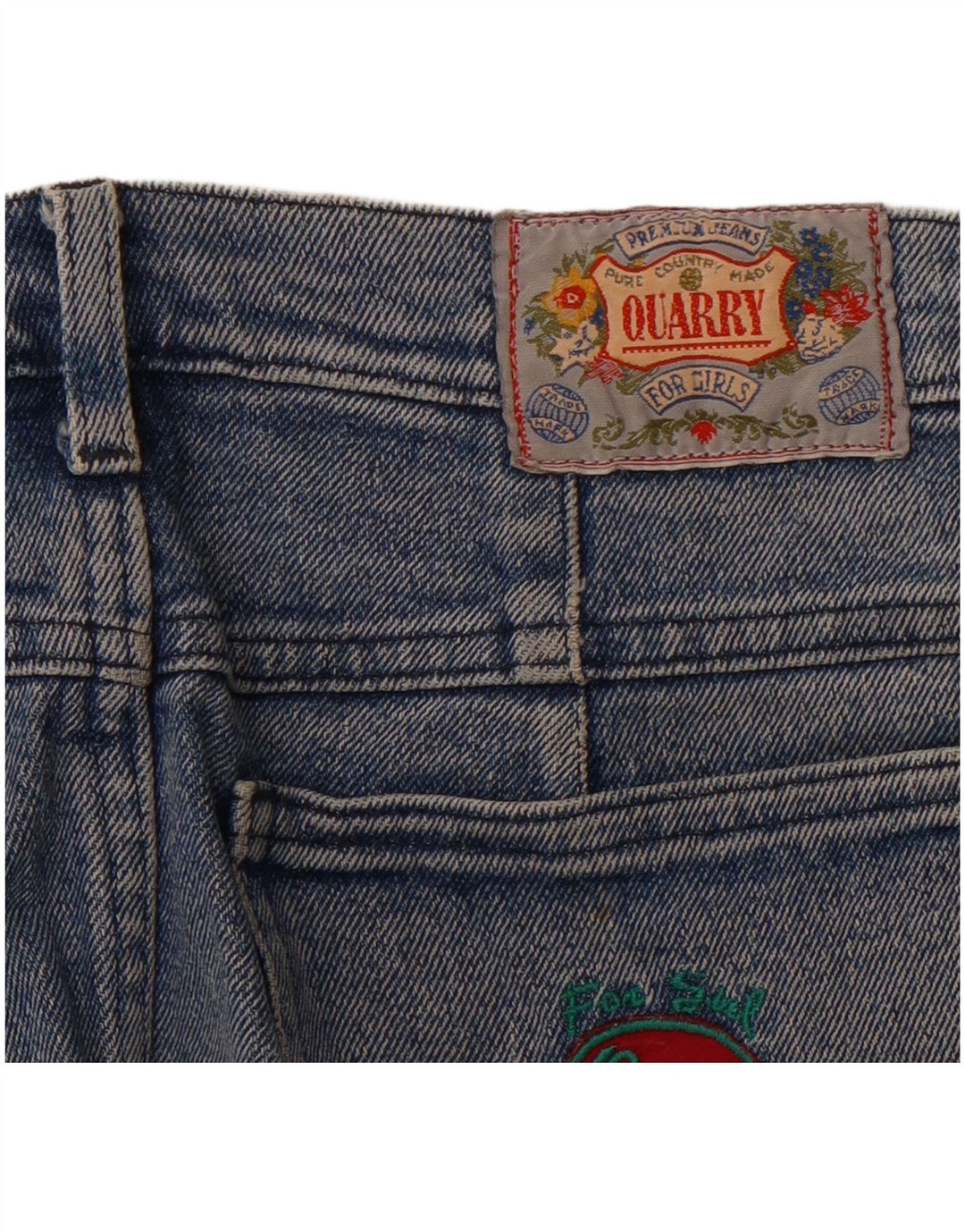 Quarry Womens Mini Denim Skirt W31 Medium Blue Cotton
