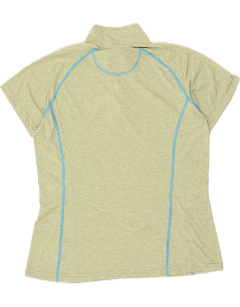 ORVIS Womens Zip Neck T-Shirt Top UK 12 Medium Green Polyester Vintage Orvis and Second-Hand Orvis from Messina Hembry 