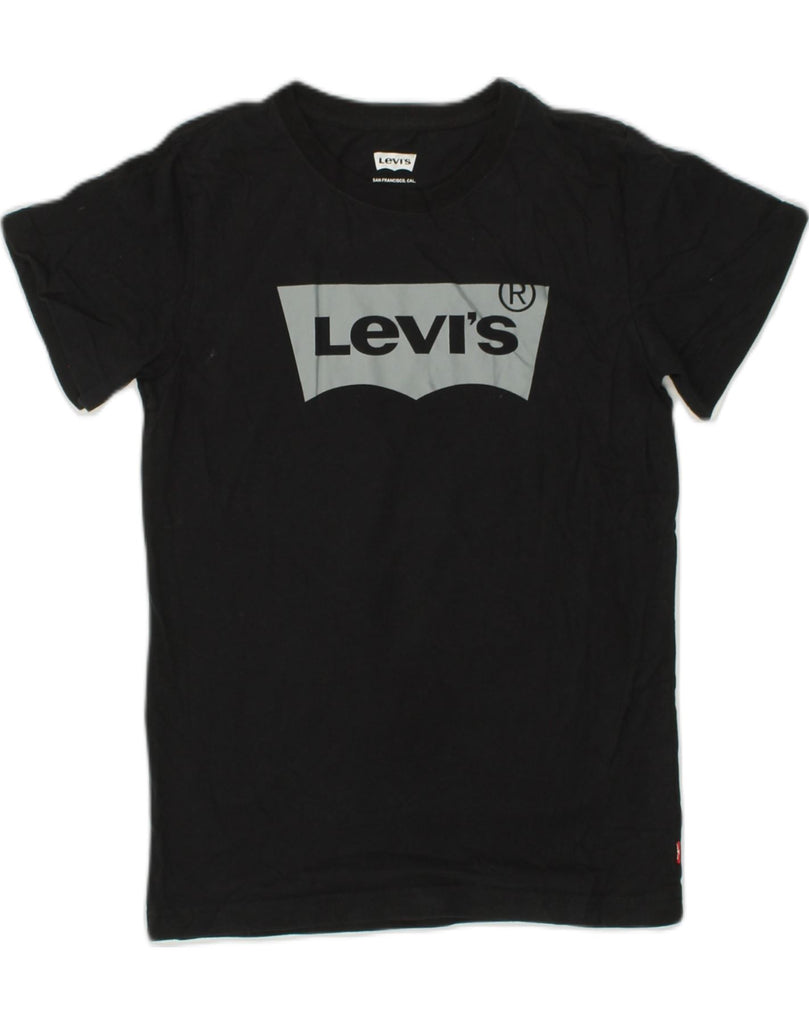 LEVI'S Boys Graphic T-Shirt Top 14-15 Years XL  Black Cotton | Vintage Levi's | Thrift | Second-Hand Levi's | Used Clothing | Messina Hembry 