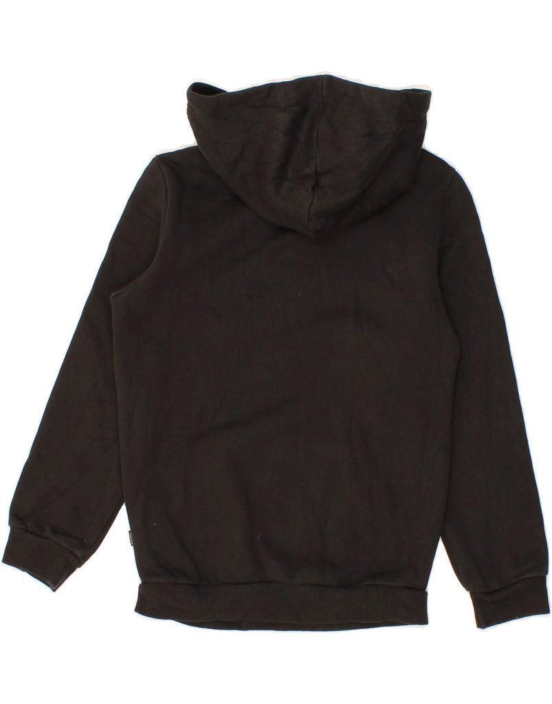 PUMA Boys Graphic Hoodie Jumper 9-10 Years Black Cotton Vintage Puma and Second-Hand Puma from Messina Hembry 
