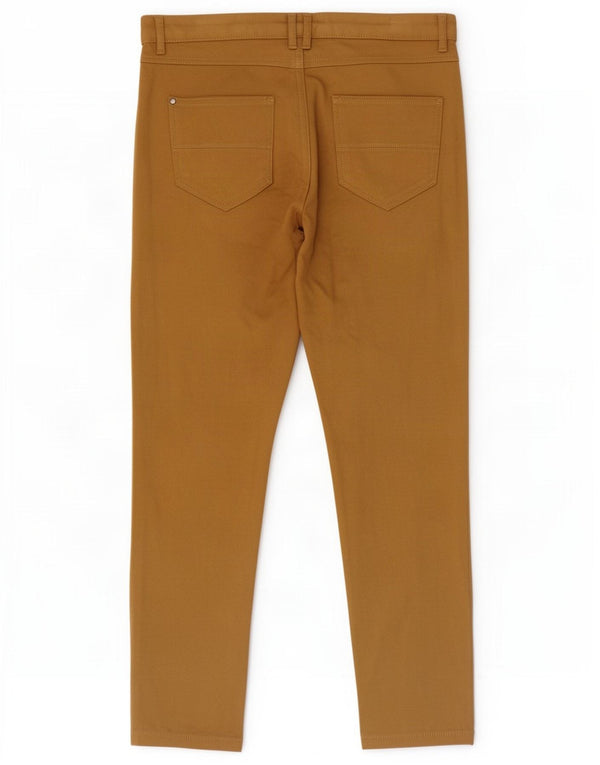 Zara Mens Slim Casual Trousers EU 44 Large W34 L28 Beige Cotton