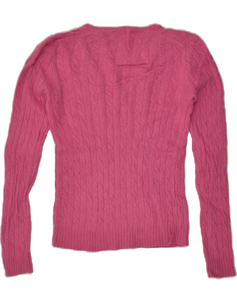 J. CREW Womens V-Neck Jumper Sweater UK 10 Small Pink | Vintage J. Crew | Thrift | Second-Hand J. Crew | Used Clothing | Messina Hembry 