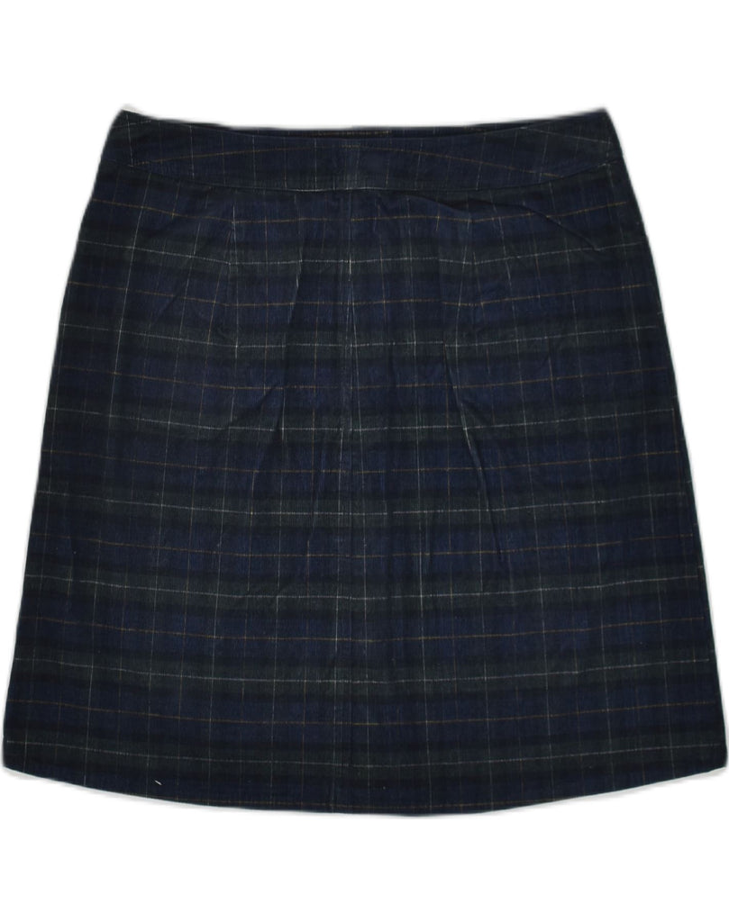 JOULES Womens Corduroy Skirt UK 12 Medium W30 Navy Blue Check | Vintage Joules | Thrift | Second-Hand Joules | Used Clothing | Messina Hembry 