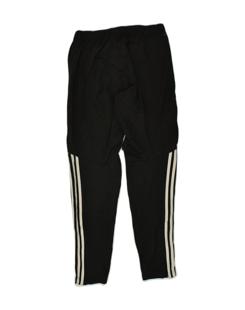 ADIDAS Mens Running Tracksuit Trousers Small Black Polyester | Vintage Adidas | Thrift | Second-Hand Adidas | Used Clothing | Messina Hembry 