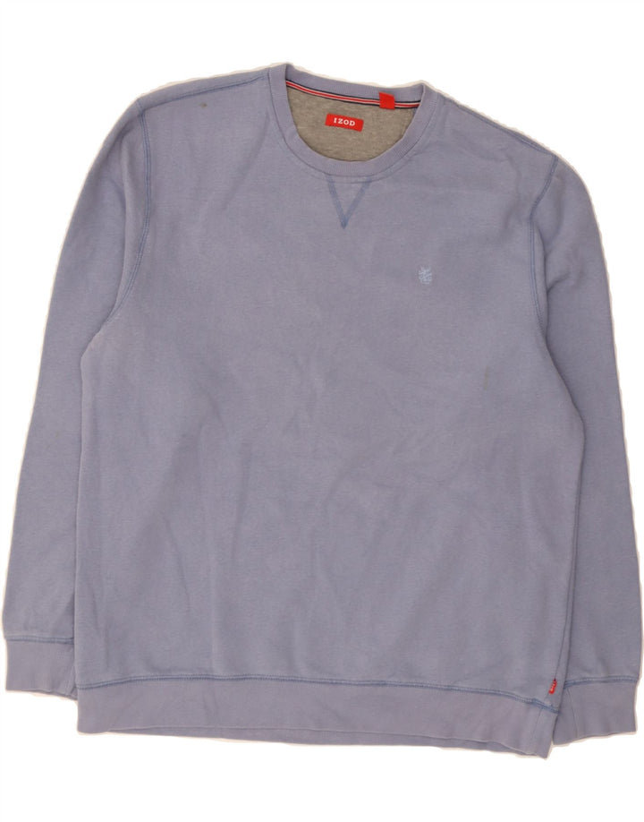 IZOD Mens Sweatshirt Jumper Large Blue Cotton Vintage Izod and Second-Hand Izod from Messina Hembry 