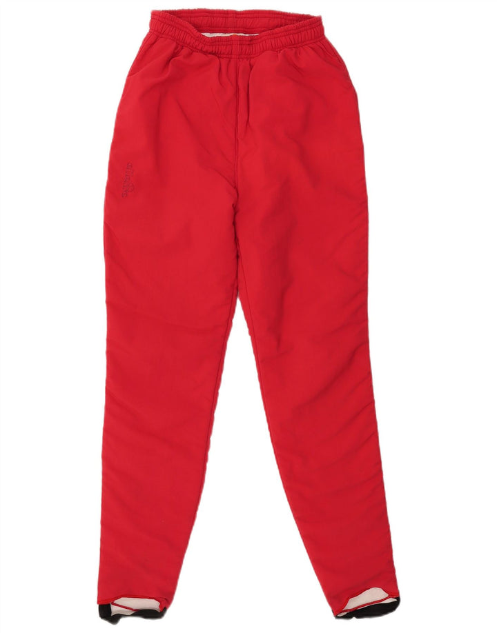 Ellesse Womens Stirrup Windbreaker Trousers US 6 Medium Red Nylon