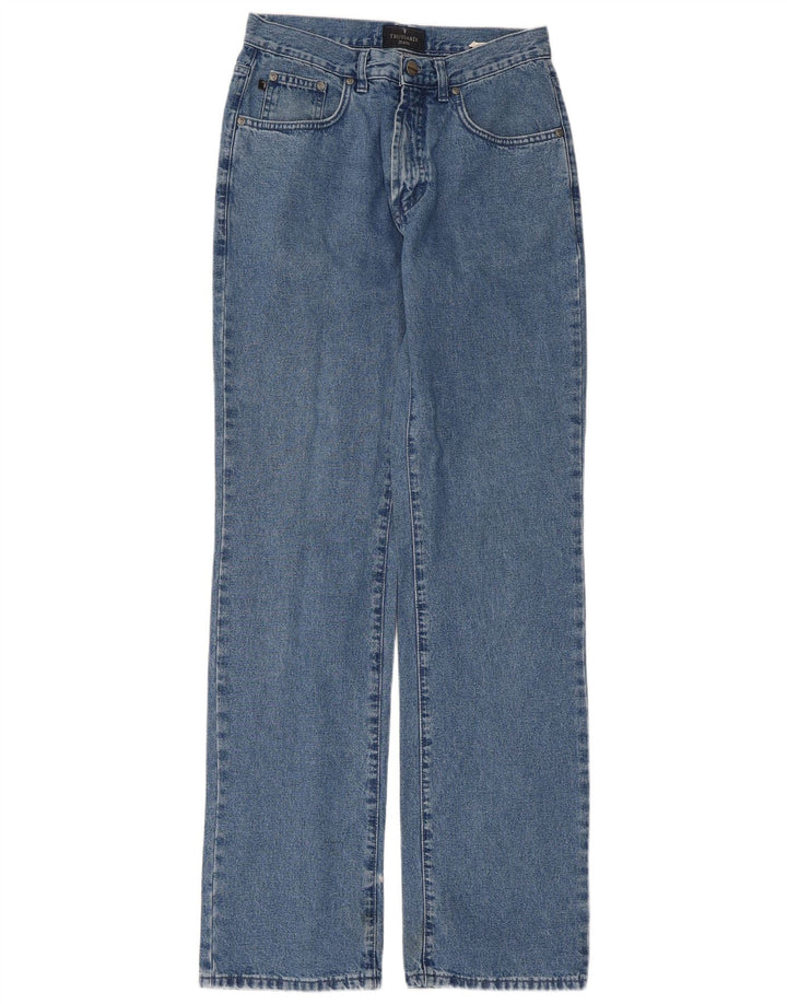 Trussardi Womens Straight Jeans W29 L33 Blue Cotton
