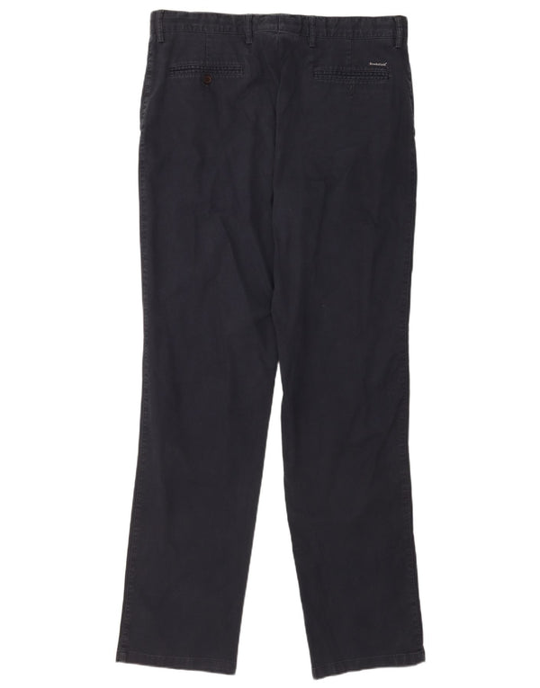 Brooksfield Mens Straight Suit Trousers IT 54 2XL W36 L35 Navy Blue Cotton