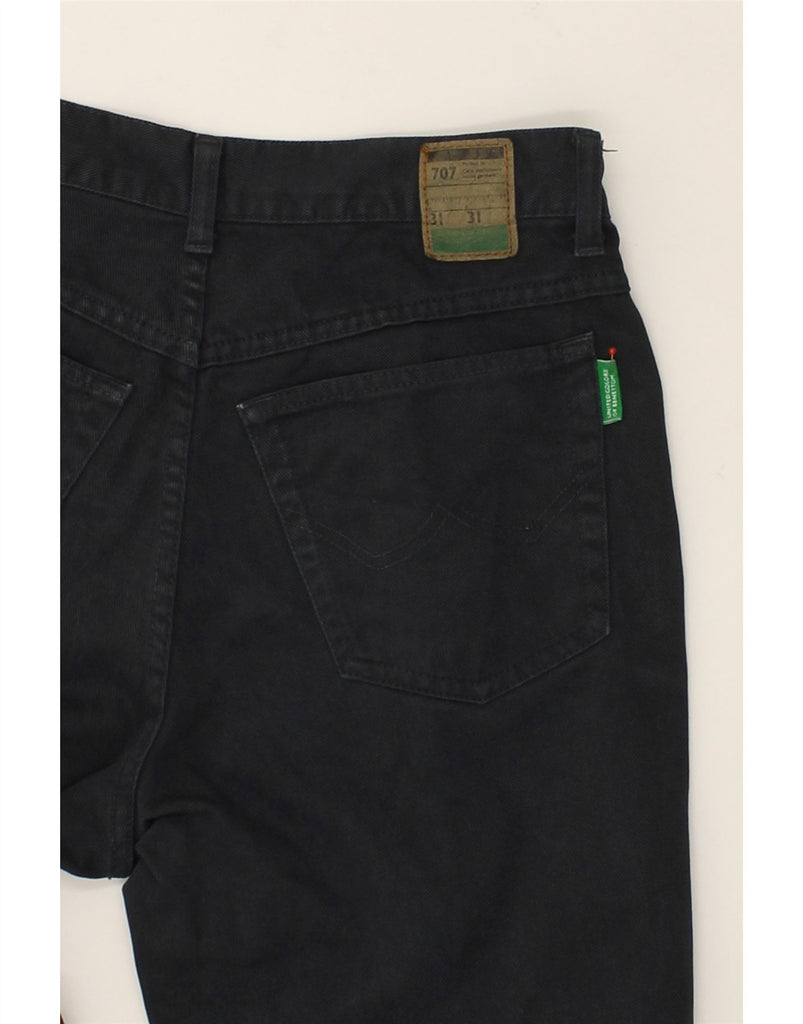 BENETTON Mens Cropped Jeans W31 L24 Black Cotton | Vintage Benetton | Thrift | Second-Hand Benetton | Used Clothing | Messina Hembry 