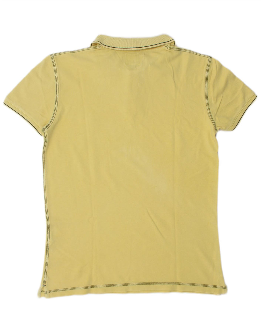 Wrangler Mens Slim Fit Polo Shirt Medium Yellow Cotton
