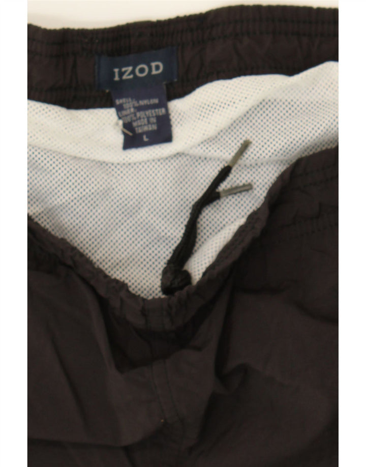 IZOD Mens Swimming Shorts Large  Black Nylon Vintage Izod and Second-Hand Izod from Messina Hembry 