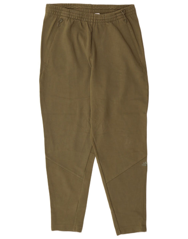 ADIDAS Mens Tracksuit Trousers Large  Khaki Rayon