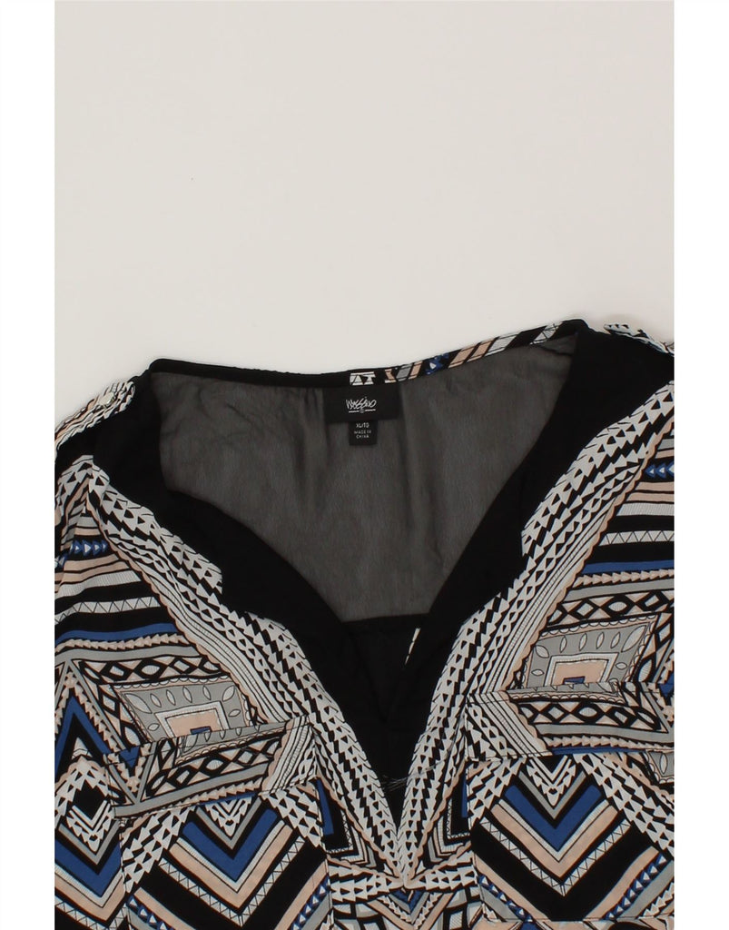 MOSSIMO Womens Sleeveless Blouse Top UK 18 XL Black Argyle/Diamond Vintage Mossimo and Second-Hand Mossimo from Messina Hembry 