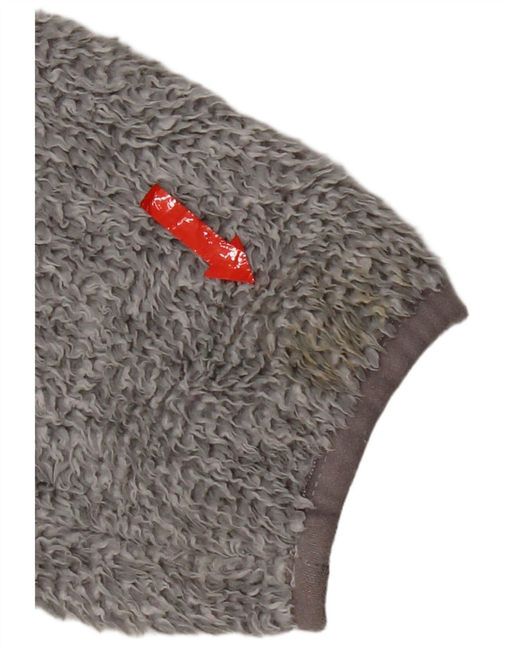 Jack Wolfskin Womens Hooded Fleece Jacket UK 12 Medium Grey Polyester