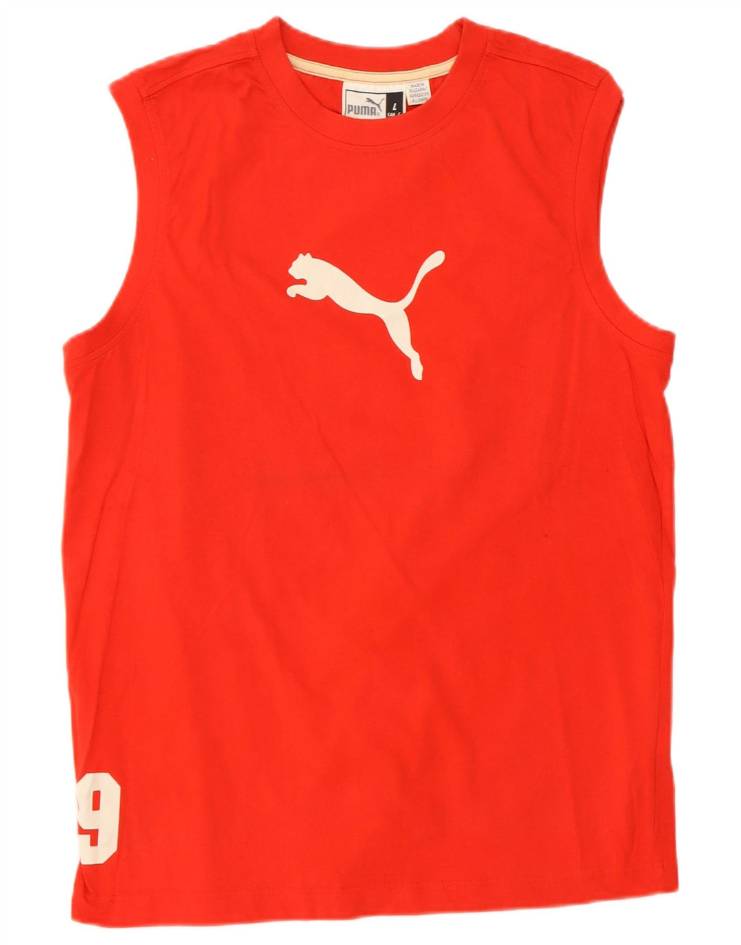PUMA Mens Graphic Vest Top Large Red Cotton