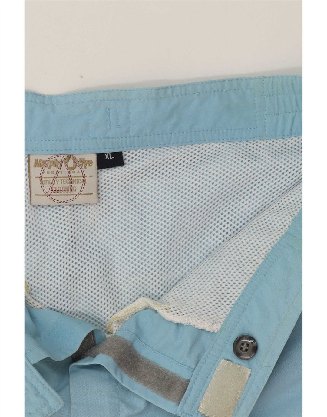 Murphy & Nye Mens Graphic Swimming Shorts XL  Blue Colourblock Polyamide