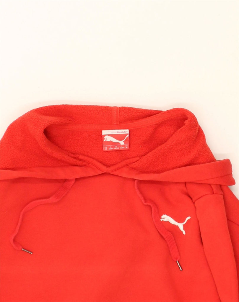 PUMA Mens Hoodie Jumper Medium Red Cotton | Vintage Puma | Thrift | Second-Hand Puma | Used Clothing | Messina Hembry 